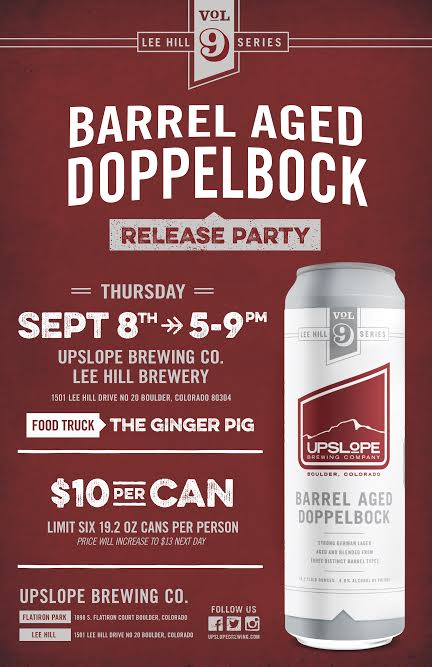 upslope barel aged doppelbock release party