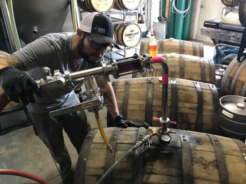 upslope tequila barrel aged belgian quad filling